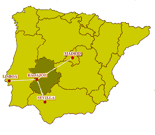 Mappe von Spanien