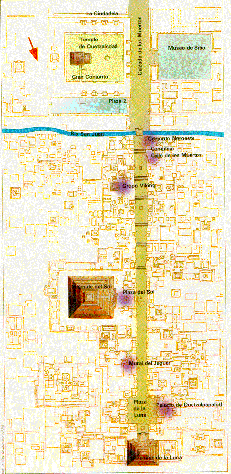 Hallan túnel en Teotihuacan Map