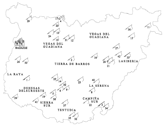 mapa de embalses de la provincia de Badajoz